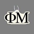 Paper Air Freshener W/ Tab - Greek Letters: Phi Mu